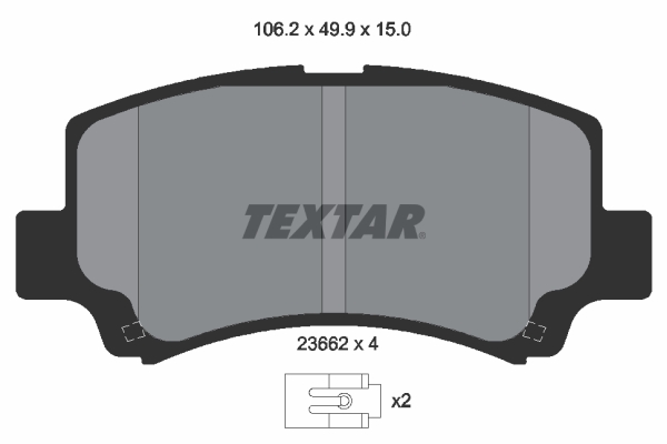 TEXTAR 2366201 Bremsbelagsatz, Scheibenbremse