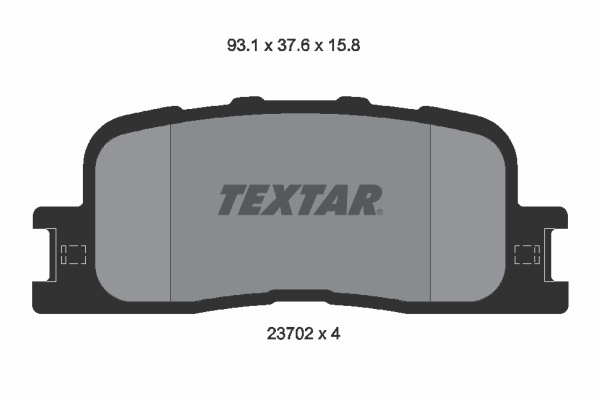TEXTAR 2370201 Bremsbelagsatz, Scheibenbremse