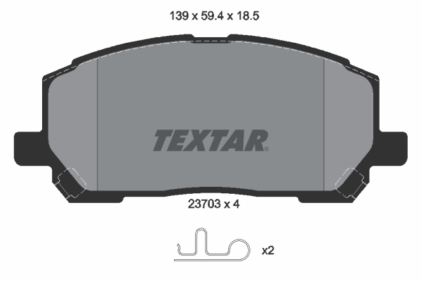 TEXTAR 2370301 Bremsbelagsatz, Scheibenbremse