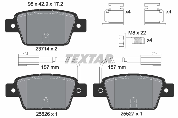 TEXTAR 2371403 Q+ Bremsbelagsatz, Scheibenbremse