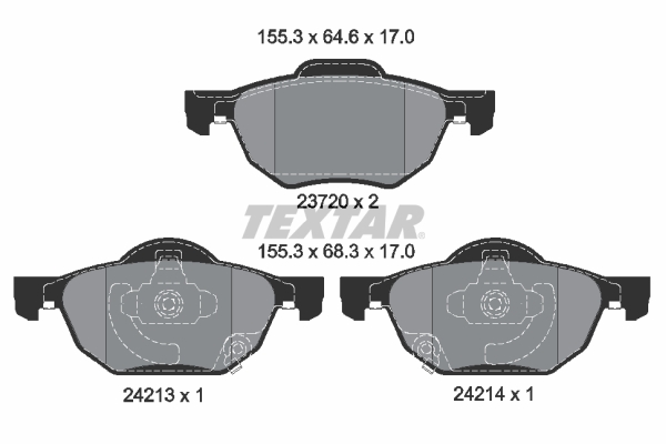 TEXTAR 2372001 Q+ Bremsbelagsatz, Scheibenbremse