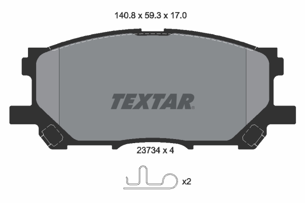 TEXTAR 2373401 Bremsbelagsatz, Scheibenbremse