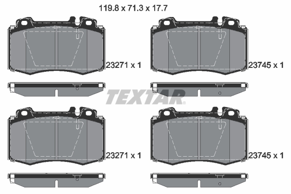 TEXTAR 2374581 epad Bremsbelagsatz, Scheibenbremse