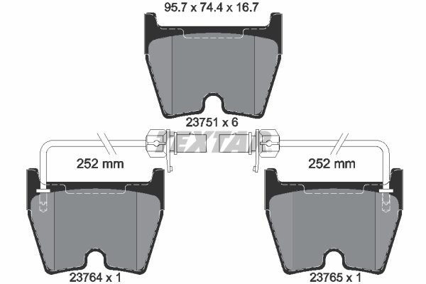 TEXTAR 2375101 Q+ Bremsbelagsatz, Scheibenbremse