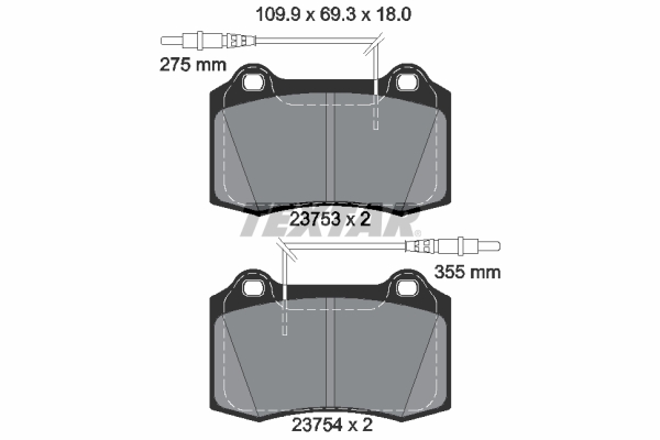 TEXTAR 2375301 Q+ Bremsbelagsatz, Scheibenbremse