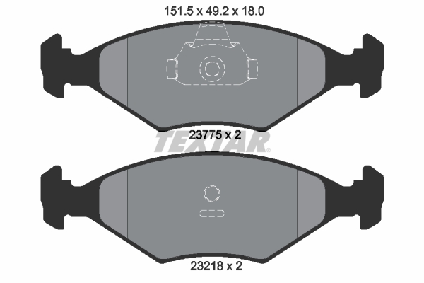 TEXTAR 2377501 Bremsbelagsatz, Scheibenbremse