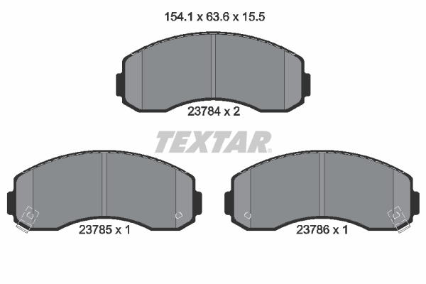 TEXTAR 2378401 Bremsbelagsatz, Scheibenbremse