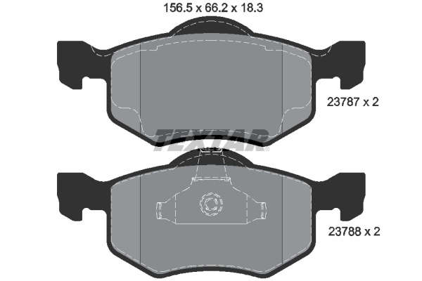 TEXTAR 2378701 Q+ Bremsbelagsatz, Scheibenbremse
