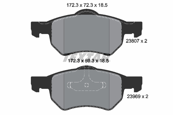 TEXTAR 2380701 Q+ Bremsbelagsatz, Scheibenbremse