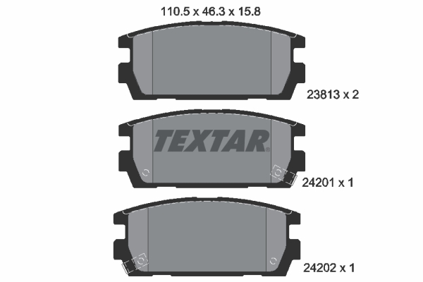 TEXTAR 2381301 Bremsbelagsatz, Scheibenbremse