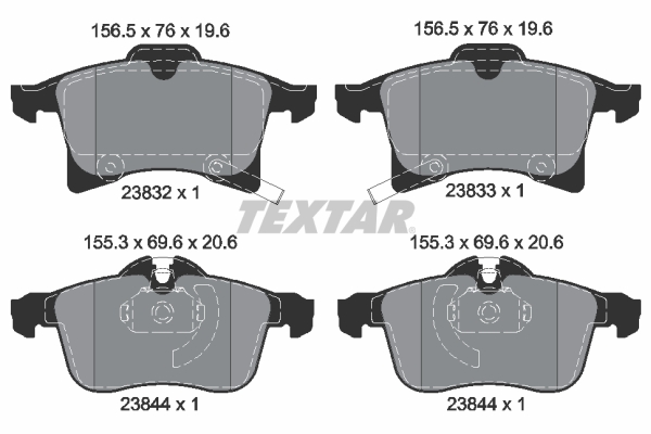 TEXTAR 2383281 epad Bremsbelagsatz, Scheibenbremse