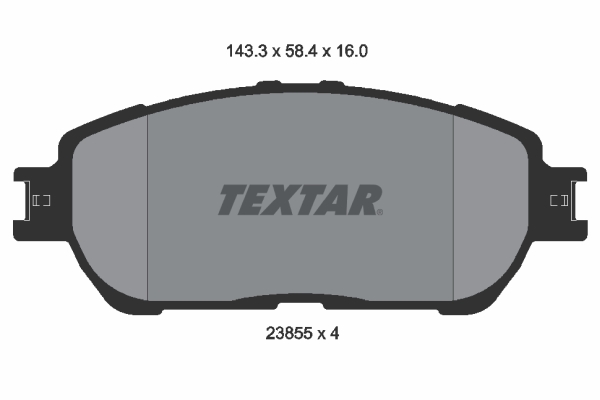 TEXTAR 2385501 Bremsbelagsatz, Scheibenbremse