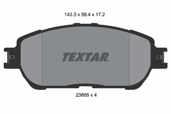 TEXTAR 2385503 Bremsbelagsatz, Scheibenbremse