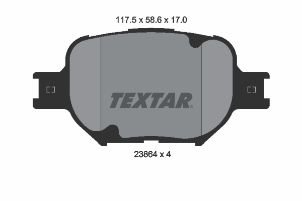 TEXTAR 2386401 Bremsbelagsatz, Scheibenbremse