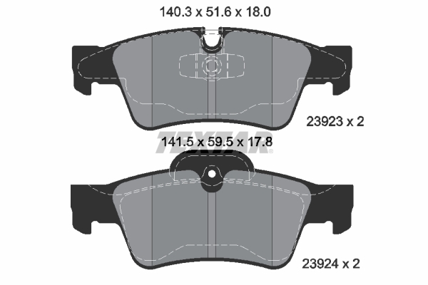 TEXTAR 2392381 epad Bremsbelagsatz, Scheibenbremse