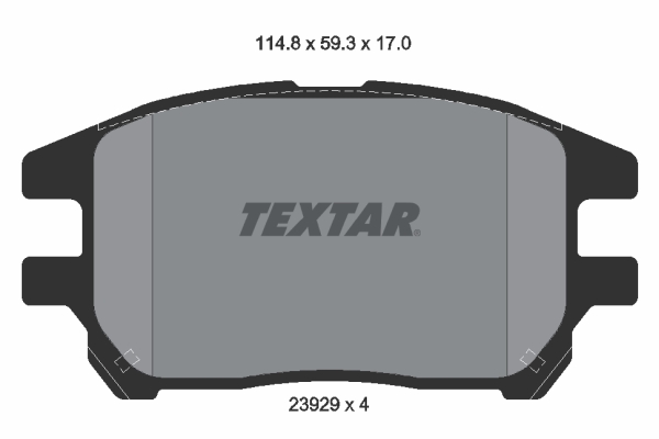 TEXTAR 2392901 Bremsbelagsatz, Scheibenbremse