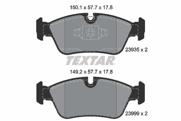 TEXTAR 2393581 epad Bremsbelagsatz, Scheibenbremse