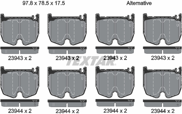 TEXTAR 2394301 Q+ Bremsbelagsatz, Scheibenbremse