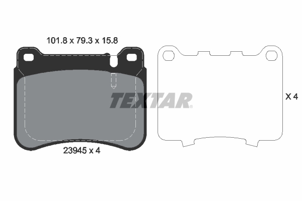 TEXTAR 2394501 Q+ Bremsbelagsatz, Scheibenbremse