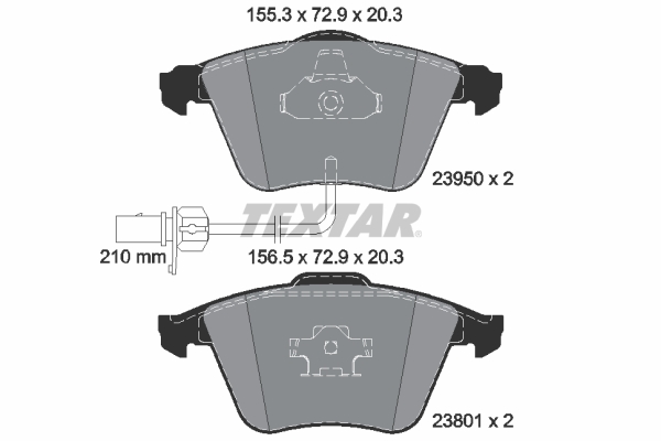 TEXTAR 2395081 epad Bremsbelagsatz, Scheibenbremse