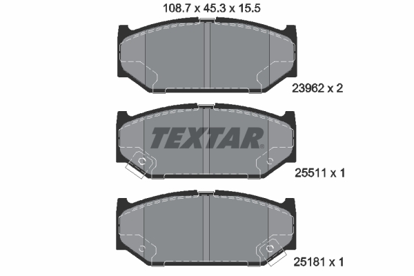 TEXTAR 2396201 Q+ Bremsbelagsatz, Scheibenbremse