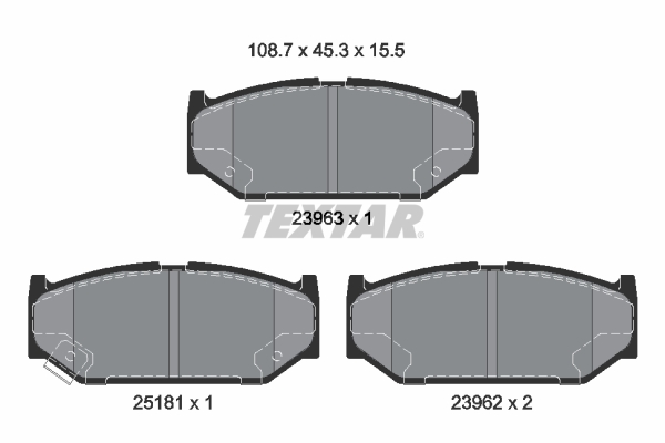 TEXTAR 2396302 Q+ Bremsbelagsatz, Scheibenbremse