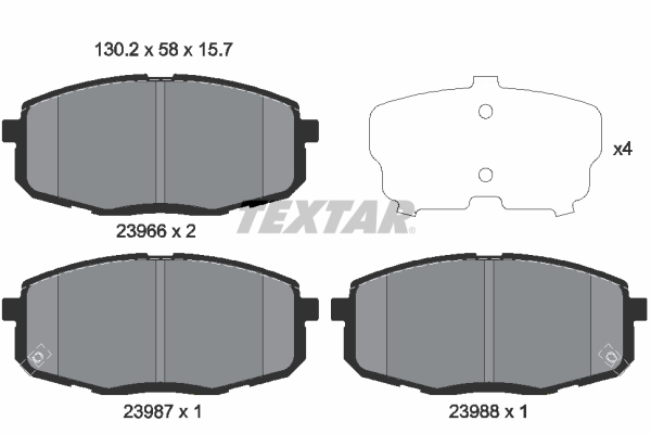 TEXTAR 2396601 set placute...