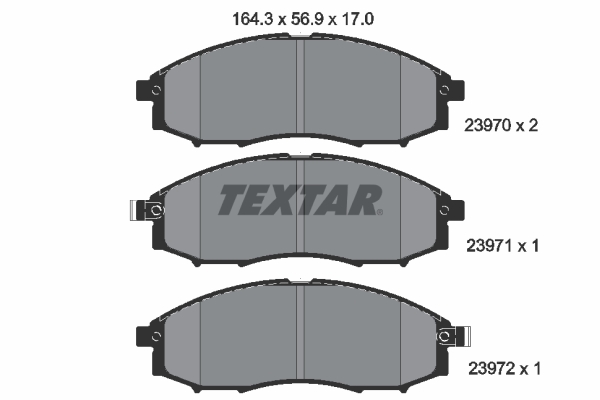 TEXTAR 2397001 Bremsbelagsatz, Scheibenbremse