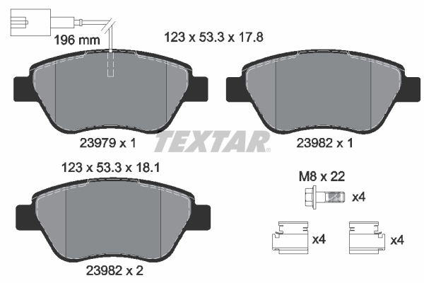 TEXTAR 2397901 Q+ Bremsbelagsatz, Scheibenbremse