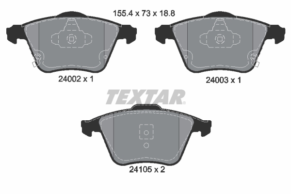 TEXTAR 2400201 Q+ Bremsbelagsatz, Scheibenbremse