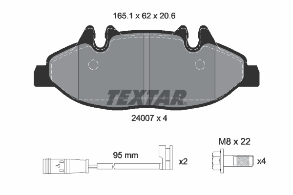 TEXTAR 2400701 Q+ Bremsbelagsatz, Scheibenbremse