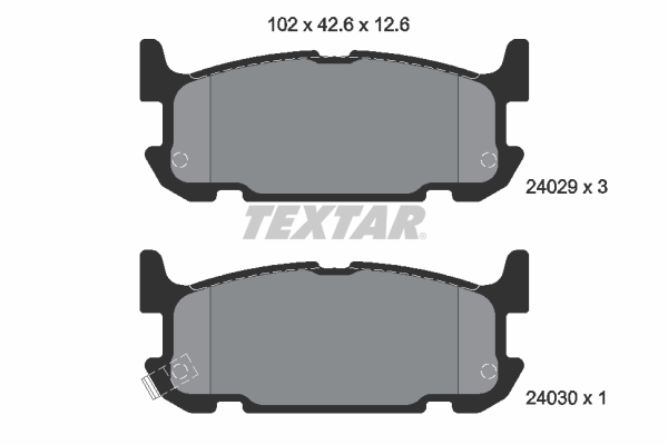 TEXTAR 2402901 Bremsbelagsatz, Scheibenbremse