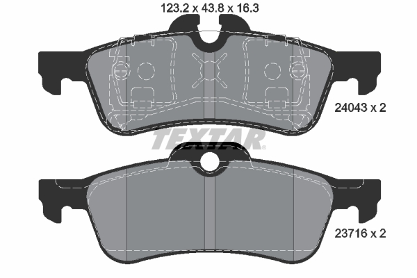 TEXTAR 2404381 epad Bremsbelagsatz, Scheibenbremse