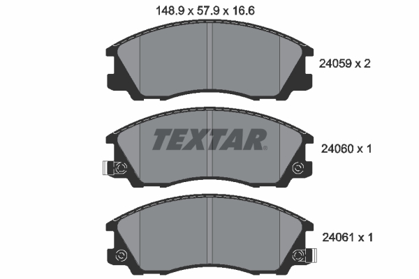 TEXTAR 2405901 Bremsbelagsatz, Scheibenbremse