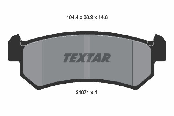 TEXTAR 2407101 Bremsbelagsatz, Scheibenbremse