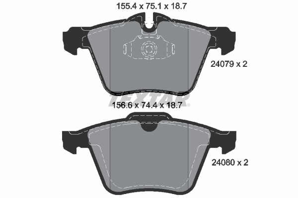 TEXTAR 2407901 Bremsbelagsatz, Scheibenbremse