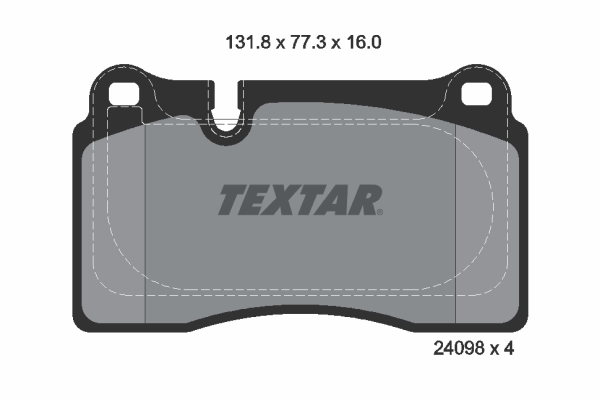 TEXTAR 2409803 Bremsbelagsatz, Scheibenbremse