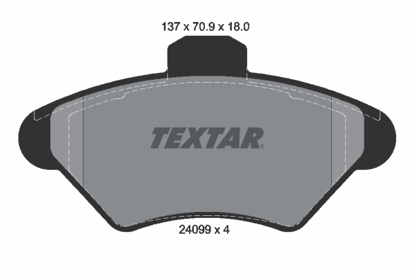 TEXTAR 2409901 Q+ Bremsbelagsatz, Scheibenbremse