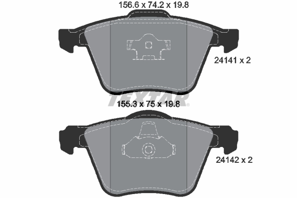 TEXTAR 2414101 Q+ Bremsbelagsatz, Scheibenbremse