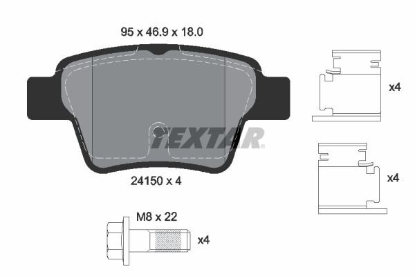 TEXTAR 2415001 Q+ Bremsbelagsatz, Scheibenbremse