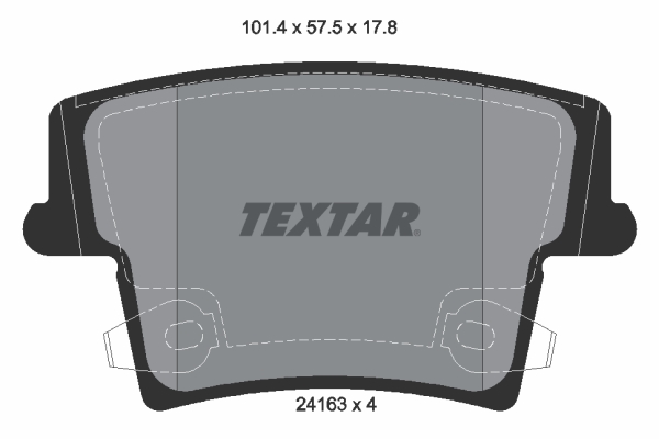TEXTAR 2416301 Bremsbelagsatz, Scheibenbremse