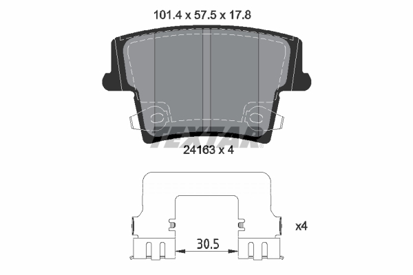 TEXTAR 2416303 Q+ Bremsbelagsatz, Scheibenbremse