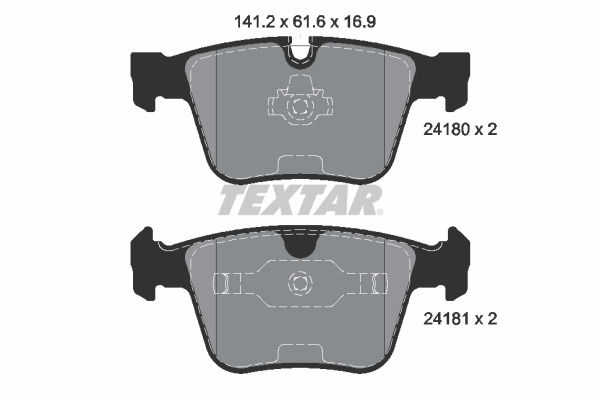 TEXTAR 2418001 Q+ Bremsbelagsatz, Scheibenbremse