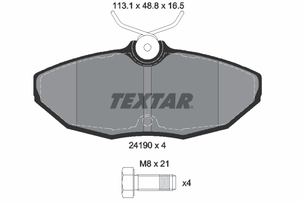 TEXTAR 2419001 Q+ Bremsbelagsatz, Scheibenbremse