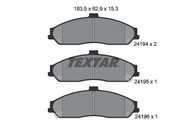 TEXTAR 2419401 Bremsbelagsatz, Scheibenbremse