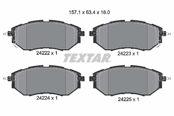 TEXTAR 2422201 Q+ Bremsbelagsatz, Scheibenbremse