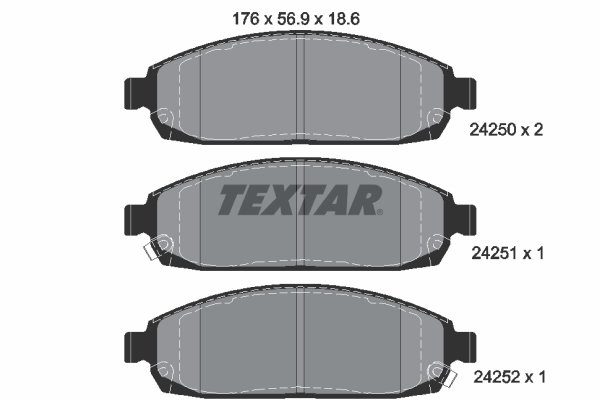 TEXTAR 2425001 Q+ Bremsbelagsatz, Scheibenbremse