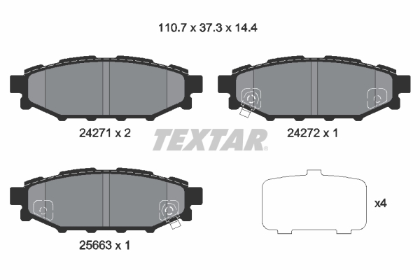 TEXTAR 2427101 set placute...