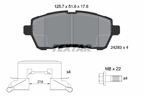 TEXTAR 2428302 set placute...