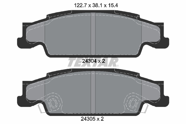 TEXTAR 2430401 Q+ Bremsbelagsatz, Scheibenbremse